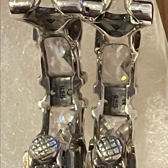 Silpada C1956 RARE Cubic Zirconia Omega Clip on Sterling Silver Earrings - Picture 13 of 16